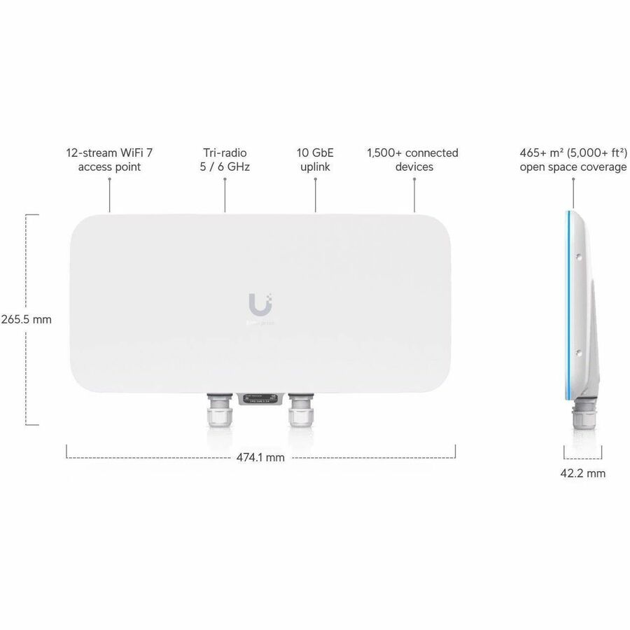Alternate-Image1 Image for Ubiquiti E7 Audience Dual Band Wi-Fi 7 IEEE 802.11n/ac/ax/be/v/r/k 11.50 Gbit/s Wireless Access Point - Indoor/Outdoor