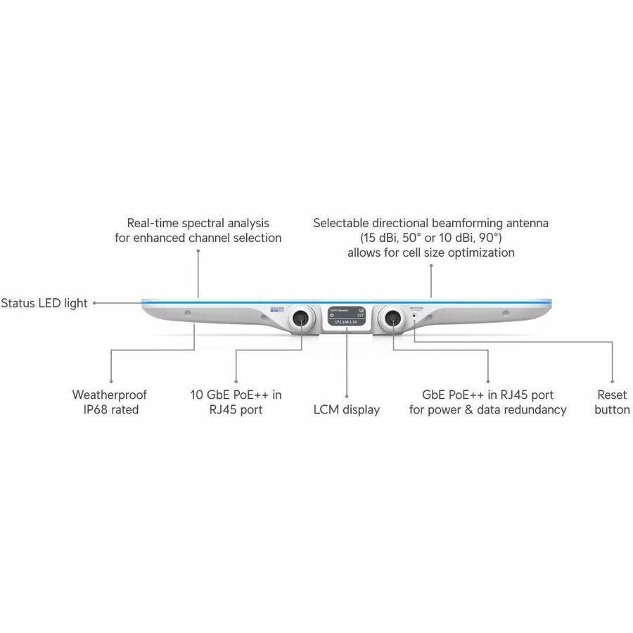 Alternate-Image5 Image for Ubiquiti E7 Audience Dual Band Wi-Fi 7 IEEE 802.11n/ac/ax/be/v/r/k 11.50 Gbit/s Wireless Access Point - Indoor/Outdoor