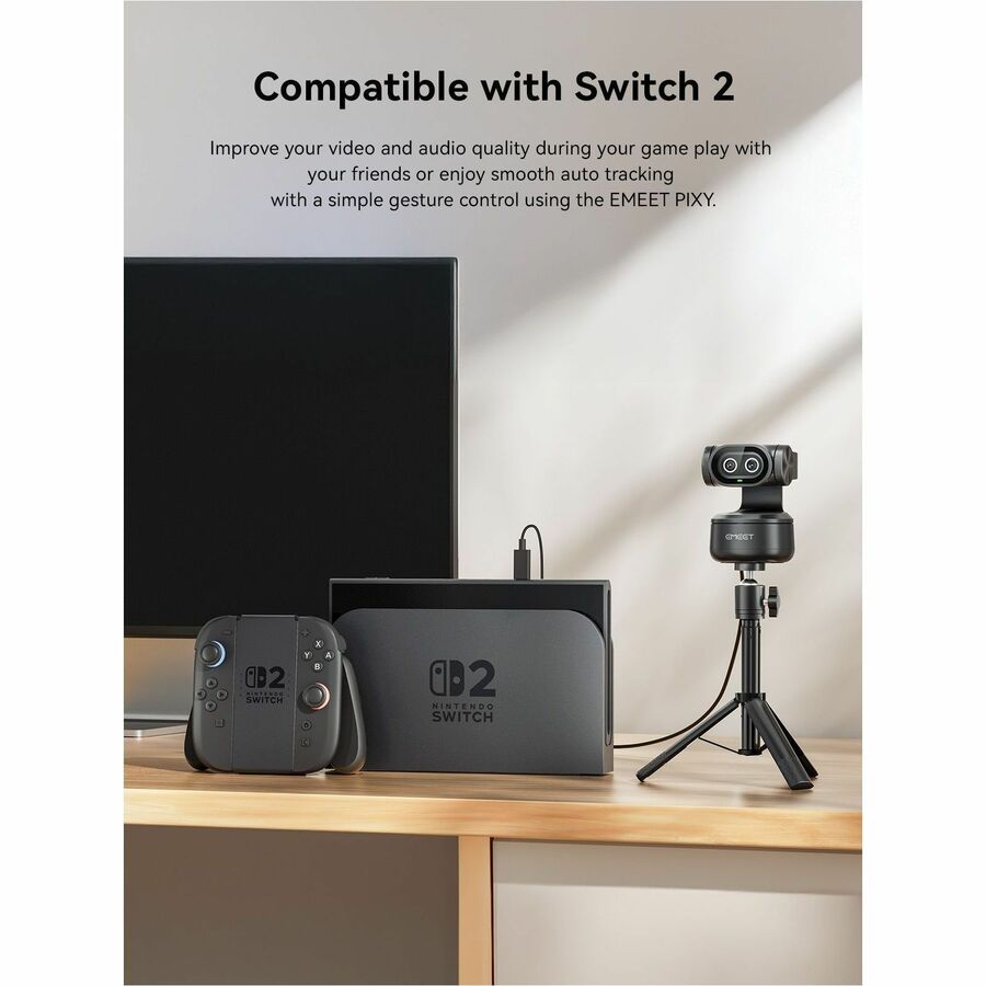Alternate-Image8 Image for EMEET Pixy Dual-lens 4K PTZ Webcam with Gesture Control and Auto Tracking, Work with EMEET STUDIO