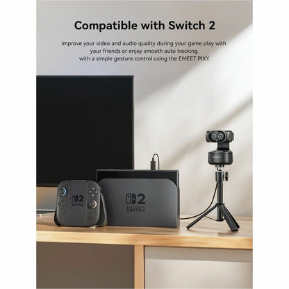 Alternate-Image8 Image for EMEET Pixy Dual-lens 4K PTZ Webcam with Gesture Control and Auto Tracking, Work with EMEET STUDIO