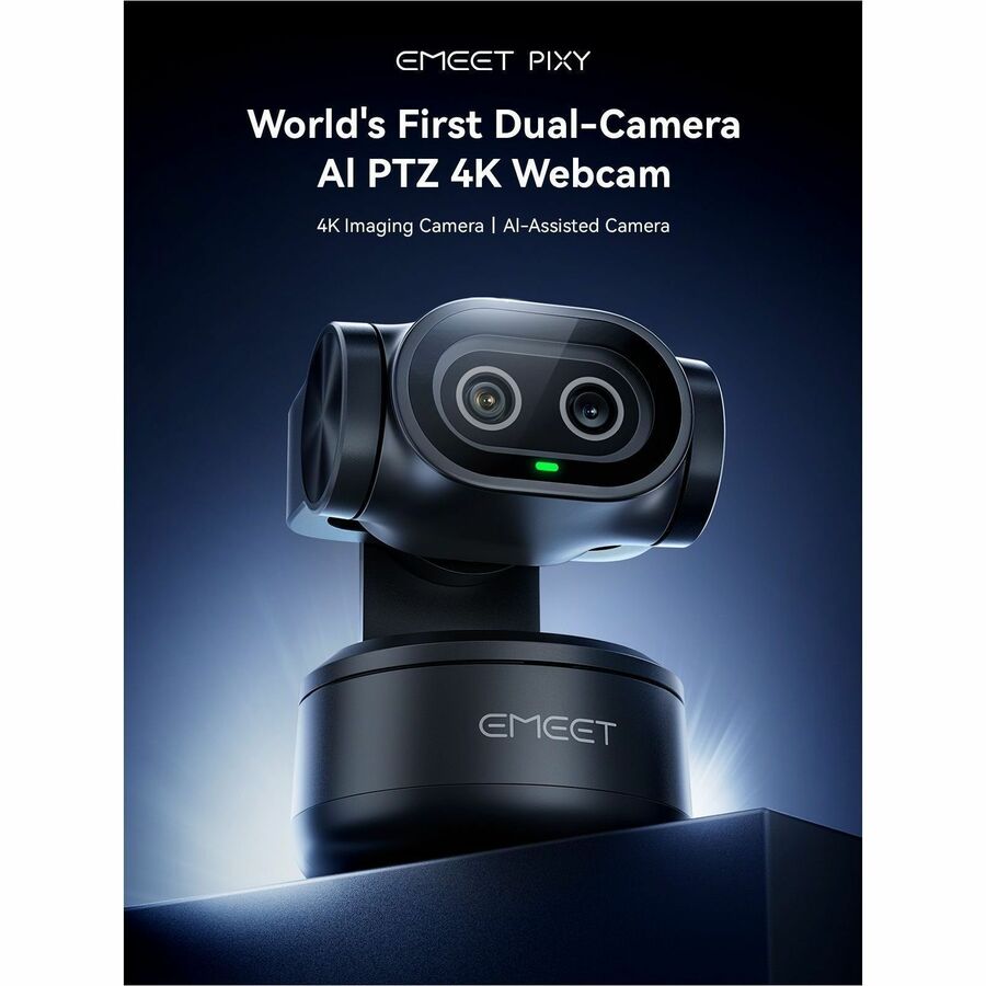 Alternate-Image1 Image for EMEET Pixy Dual-lens 4K PTZ Webcam with Gesture Control and Auto Tracking, Work with EMEET STUDIO