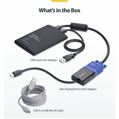 Alternate-Image7 Image for StarTech Portable Laptop Crash Cart Adapter, USB/VGA/Mini DisplayPort KVM Console, File Transfer/Video Capture, TAA