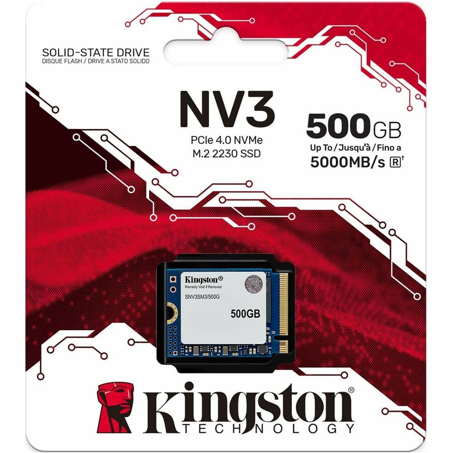 Alternate-Image2 Image for Kingston NV3 500 GB Solid State Drive - M.2 2230 Internal - PCI Express NVMe (PCI Express NVMe 4.0 x4)