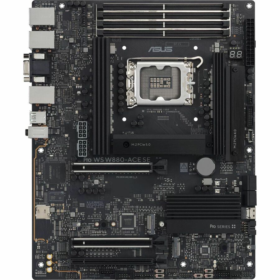 Alternate-Image1 Image for Asus Pro Pro WS W880-ACE SE Gaming Desktop Motherboard - Intel W880 Chipset - Socket LGA-1851 - ATX