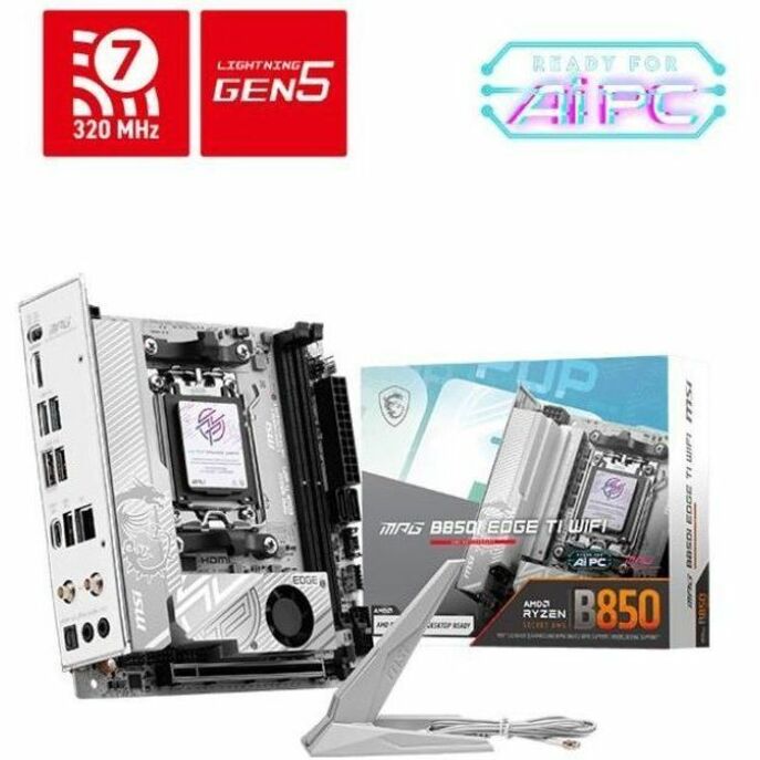 Alternate-Image4 Image for MSI MPG B850I EDGE TI WIFI Gaming Desktop Motherboard - AMD B850 Chipset - Socket AM5 - Mini ITX