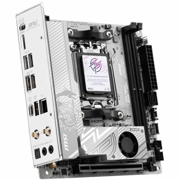 Alternate-Image2 Image for MSI MPG B850I EDGE TI WIFI Gaming Desktop Motherboard - AMD B850 Chipset - Socket AM5 - Mini ITX