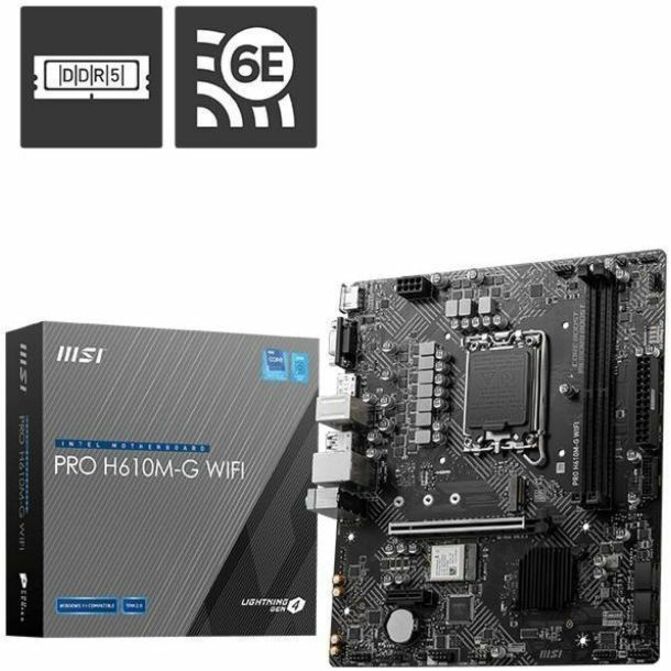 Alternate-Image3 Image for MSI H610M-G WIFI Gaming Desktop Motherboard - Intel H610 Chipset - Socket LGA-1700 - Micro ATX
