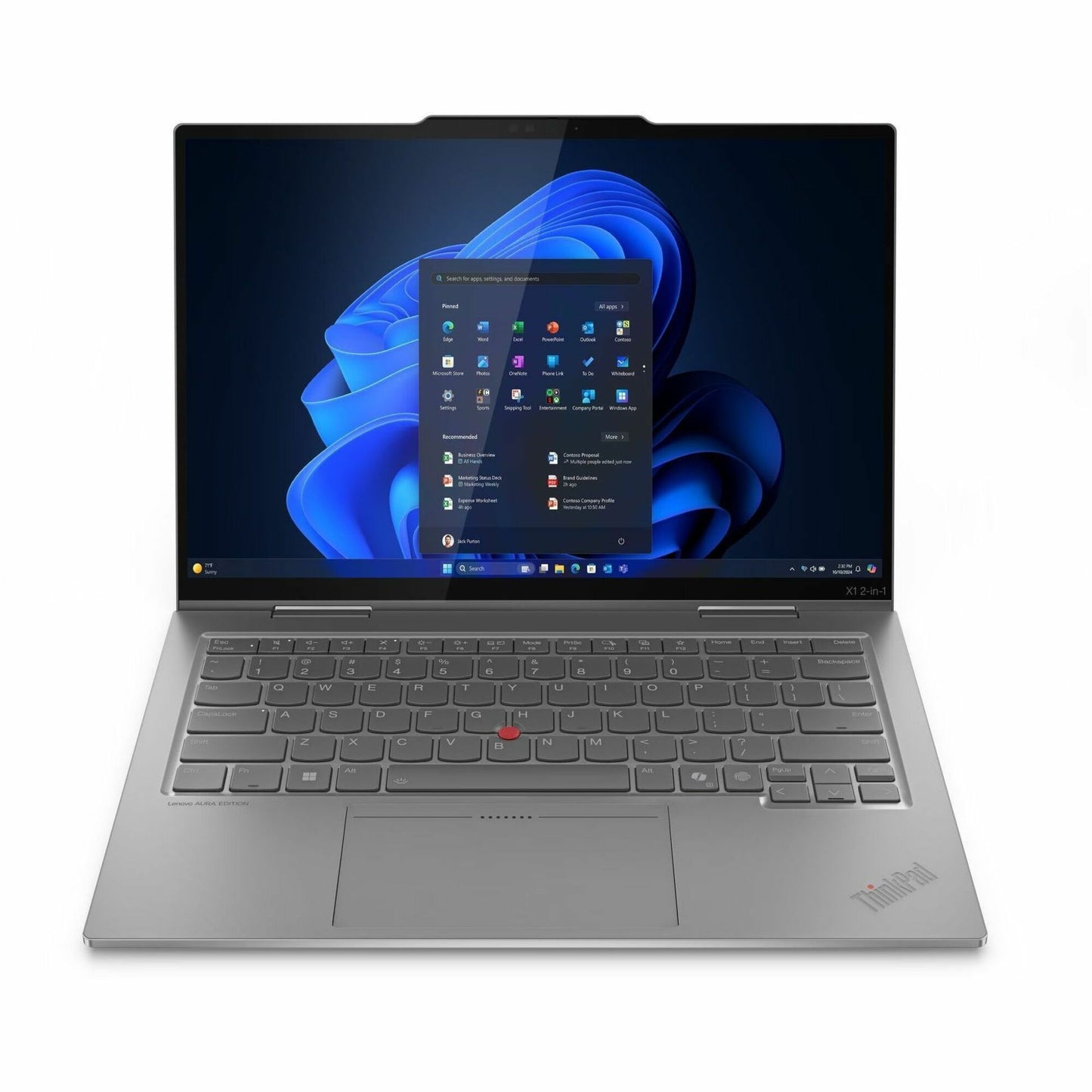 Main Image for Lenovo ThinkPad X1 Gen 10 Aura Edition 21Q000D3US 14" Touchscreen Convertible 2 in 1 Notebook - WUXGA - 60 Hz - Intel Core Ultra 7 2nd Gen 255U - Intel Evo Platform - 16 GB - 512 GB SSD - English Keyboard - Gray