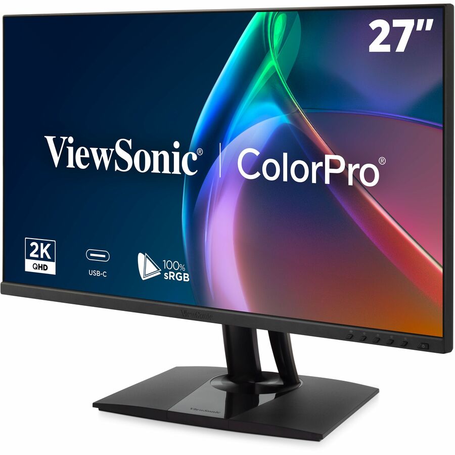 Alternate-Image9 Image for ViewSonic VP2756A-2K 27 Inch 1440p ColorPro Monitor, IPS Display with 100% sRGB and Pantone Validated for Professional Photo Editing, Advanced Ergonomics, 90W USB-C, HDMI, and DisplayPort Inputs