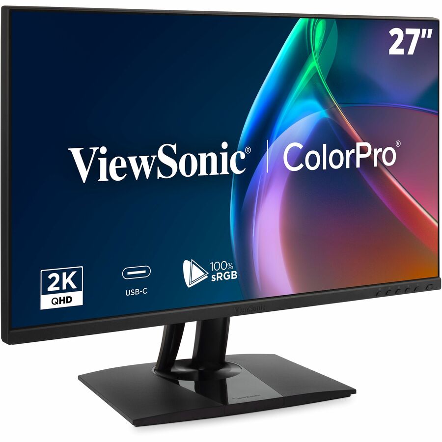 Alternate-Image8 Image for ViewSonic VP2756A-2K 27 Inch 1440p ColorPro Monitor, IPS Display with 100% sRGB and Pantone Validated for Professional Photo Editing, Advanced Ergonomics, 90W USB-C, HDMI, and DisplayPort Inputs