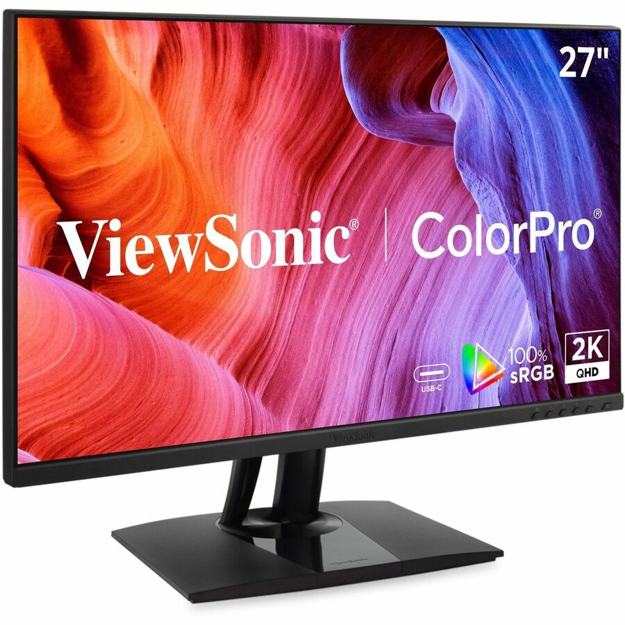 Alternate-Image6 Image for ViewSonic VP2756A-2K 27 Inch 1440p ColorPro Monitor, IPS Display with 100% sRGB and Pantone Validated for Professional Photo Editing, Advanced Ergonomics, 90W USB-C, HDMI, and DisplayPort Inputs