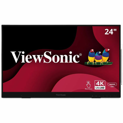 Main Image for ViewSonic ID2456-4K 24 Inch 4K UHD Touch Display Tablet with PCAP 10 Point Touch, Active Stylus, Built-in Kickstand, USB Hub, HDMI, DisplayPort, and USB C Inputs