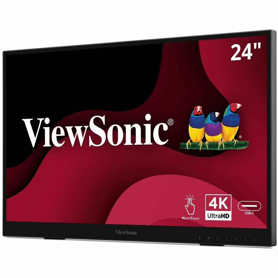 Alternate-Image2 Image for ViewSonic ID2456-4K 24 Inch 4K UHD Touch Display Tablet with PCAP 10 Point Touch, Active Stylus, Built-in Kickstand, USB Hub, HDMI, DisplayPort, and USB C Inputs