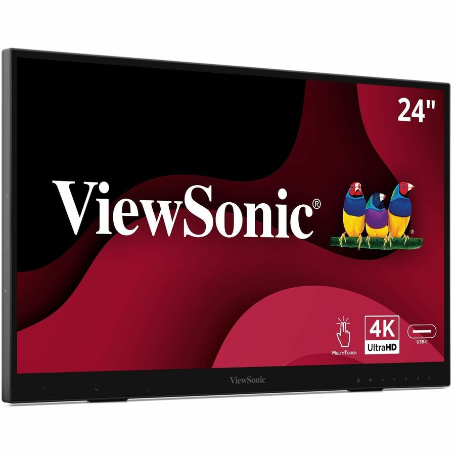 Alternate-Image1 Image for ViewSonic ID2456-4K 24 Inch 4K UHD Touch Display Tablet with PCAP 10 Point Touch, Active Stylus, Built-in Kickstand, USB Hub, HDMI, DisplayPort, and USB C Inputs