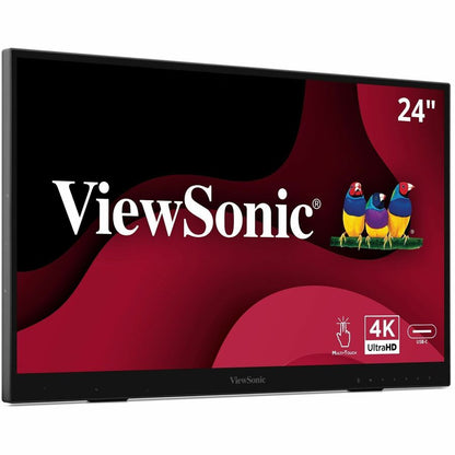 Alternate-Image1 Image for ViewSonic ID2456-4K 24 Inch 4K UHD Touch Display Tablet with PCAP 10 Point Touch, Active Stylus, Built-in Kickstand, USB Hub, HDMI, DisplayPort, and USB C Inputs