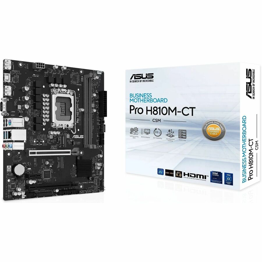 Alternate-Image4 Image for Asus Pro H810M-CT-CSM Desktop Motherboard - Intel H810 Chipset - Socket LGA-1851 - Micro ATX