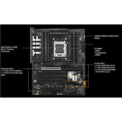 Alternate-Image8 Image for TUF X870E-PLUS WIFI7 Gaming Desktop Motherboard - AMD X870E Chipset - Socket AM5 - ATX