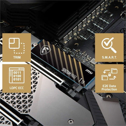 Alternate-Image7 Image for MSI SPATIUM M450 SM450N1TBV1 1 TB Solid State Drive - M.2 2280 Internal - PCI Express NVMe (PCI Express NVMe 4.0 x4)