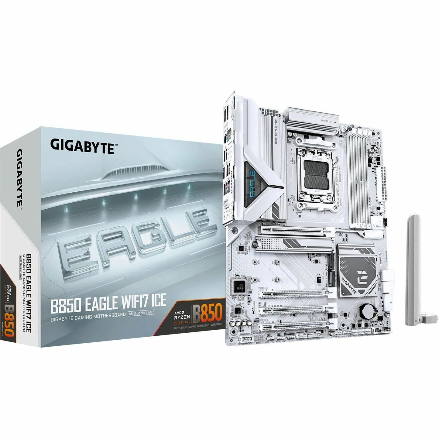 Main Image for GIGABYTE Ultra Durable B850 EAGLE WIFI7 ICE Gaming Desktop Motherboard - AMD B850 Chipset - Socket AM5 - ATX