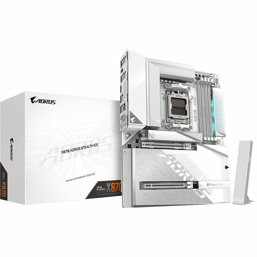 Alternate-Image3 Image for GIGABYTE STEALTH B870 AORUS STEALTH ICE Gaming Desktop Motherboard - AMD X870 Chipset - Socket AM5 - ATX