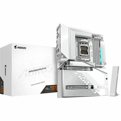 Alternate-Image3 Image for GIGABYTE STEALTH B870 AORUS STEALTH ICE Gaming Desktop Motherboard - AMD X870 Chipset - Socket AM5 - ATX