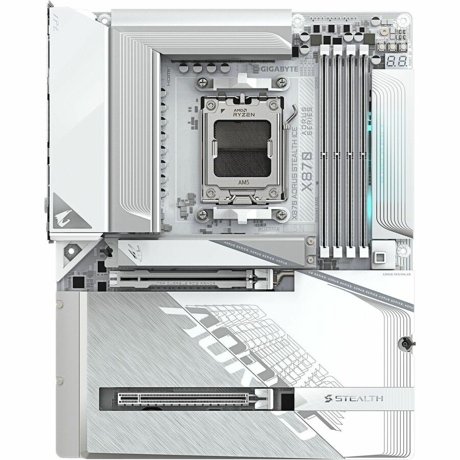 Alternate-Image4 Image for GIGABYTE STEALTH B870 AORUS STEALTH ICE Gaming Desktop Motherboard - AMD X870 Chipset - Socket AM5 - ATX