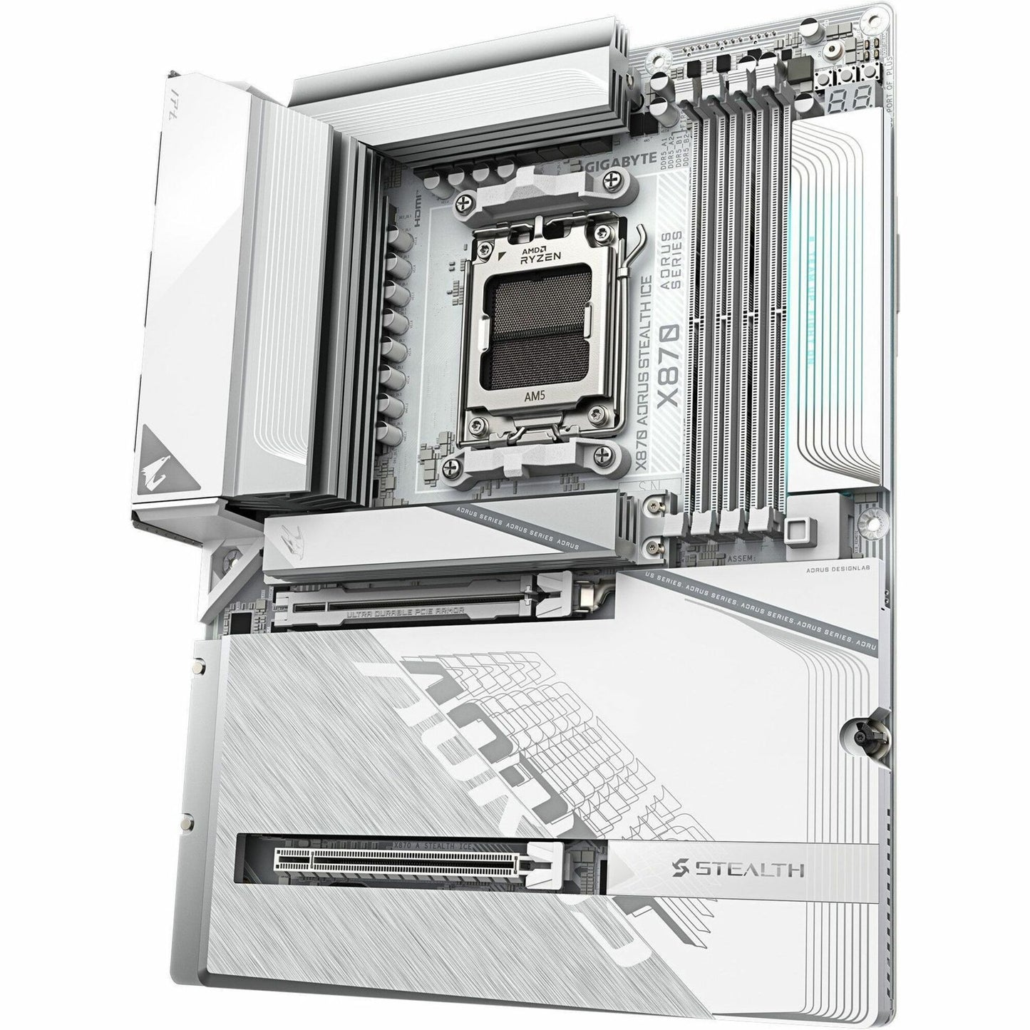 Main Image for GIGABYTE STEALTH B870 AORUS STEALTH ICE Gaming Desktop Motherboard - AMD X870 Chipset - Socket AM5 - ATX