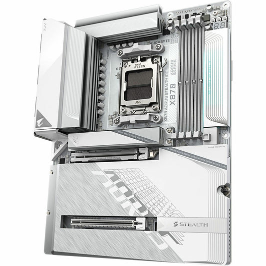 Main Image for GIGABYTE STEALTH B870 AORUS STEALTH ICE Gaming Desktop Motherboard - AMD X870 Chipset - Socket AM5 - ATX