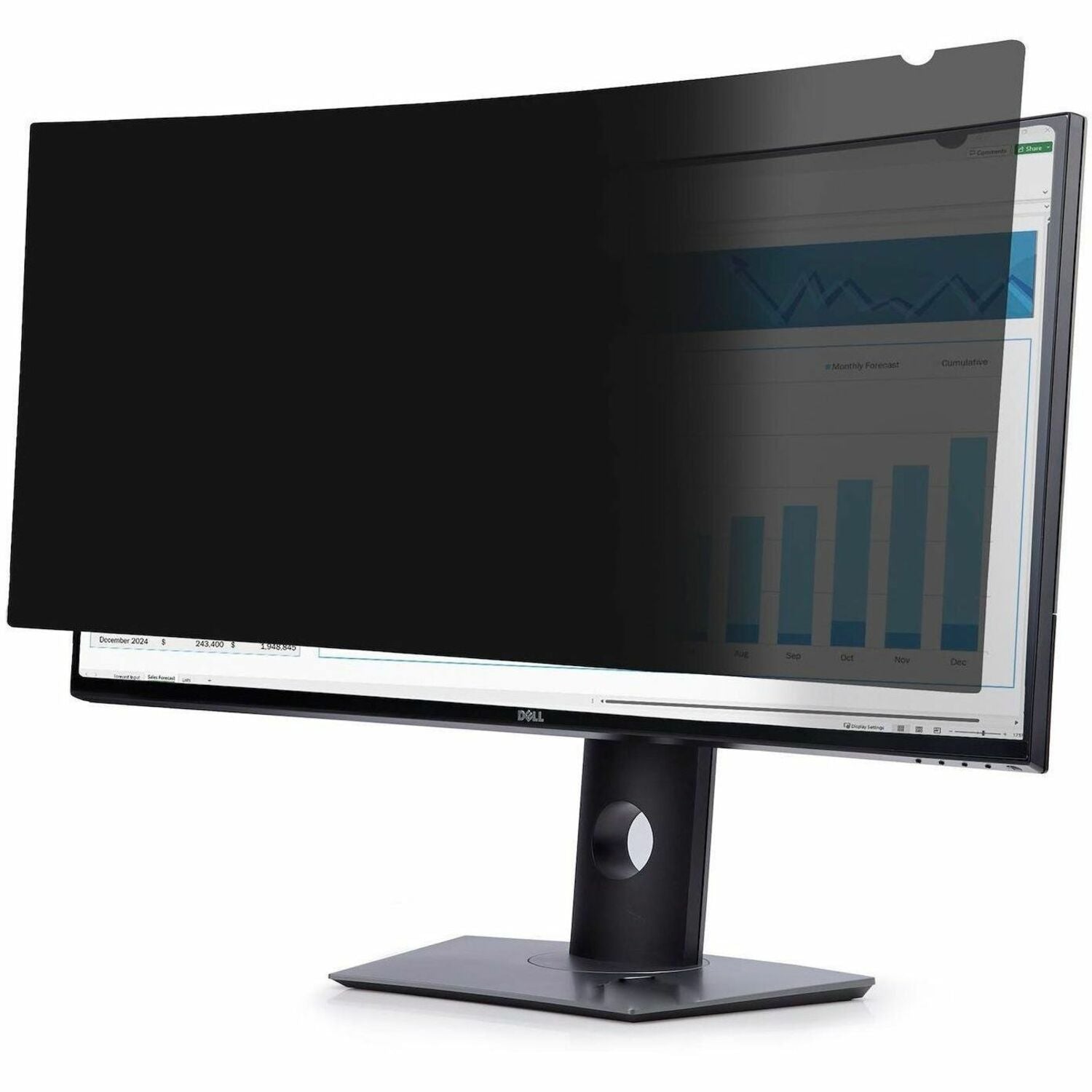 Main Image for StarTech.com Privacy Screen For Dell U3824DW Curved Ultrawide 21:9 Monitor, Double-Sided, Computer Desktop Monitor Screen Protector, TAA