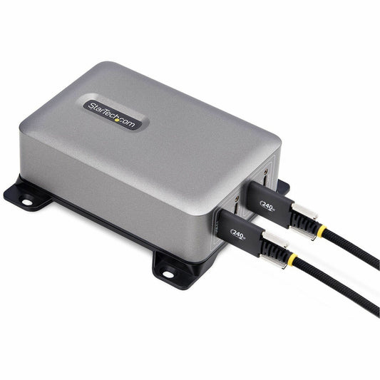 Main Image for StarTech.com 4-Port Multi-Device USB-C Charger, 240W Total, 1-Port 140W EPR, Screw Locking Ports, Ideal for Boardrooms, 2x 10ft Cable Incl