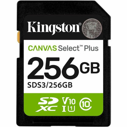 Main Image for Kingston Canvas Select Plus 256 GB Class 10/UHS-I (U1) V10 SDXC - 1