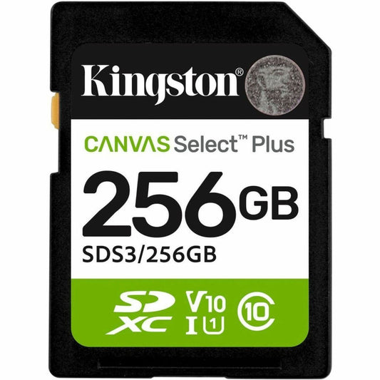 Main Image for Kingston Canvas Select Plus 256 GB Class 10/UHS-I (U1) V10 SDXC - 1