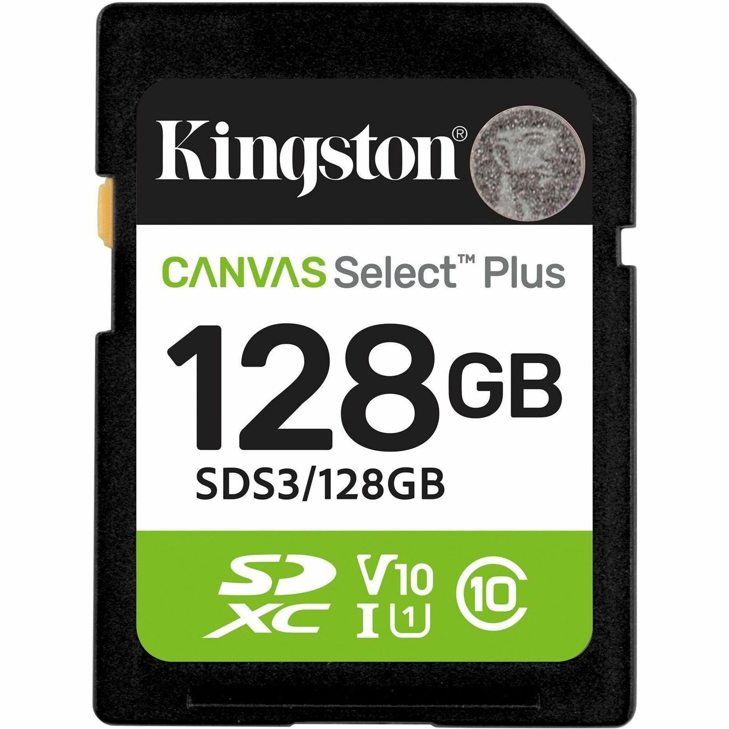 Main Image for Kingston Canvas Select Plus 128 GB Class 10/UHS-I (U1) V10 SDXC - 1
