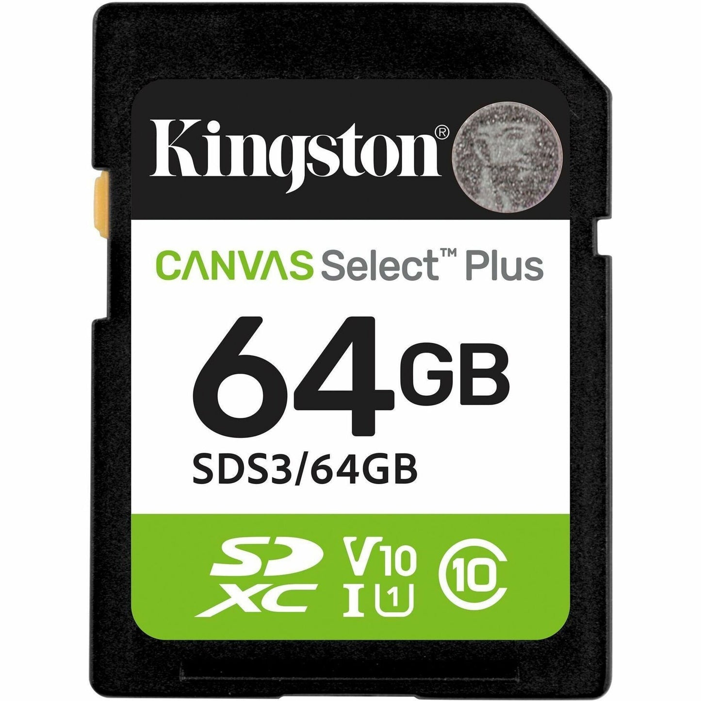 Main Image for Kingston Canvas Select Plus 64 GB Class 10/UHS-I (U1) V10 SDXC