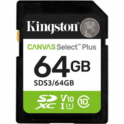 Main Image for Kingston Canvas Select Plus 64 GB Class 10/UHS-I (U1) V10 SDXC