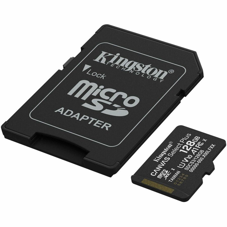 Alternate-Image1 Image for Kingston Canvas Select Plus 128 GB Class 10/UHS-I (U1) V10 microSDXC - 1