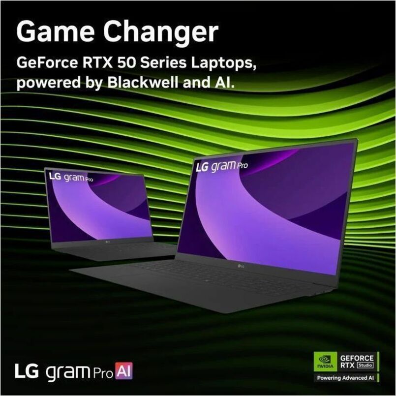 Alternate-Image3 Image for LG gram Pro 17Z90TR-E.AAB4U1 17" Notebook - WQXGA - 144 Hz - Intel Core Ultra 7 255H - Intel Evo Platform - 16 GB - 1 TB SSD - Deep Black