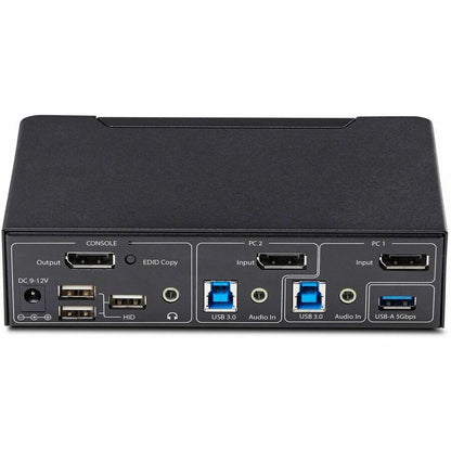 Rear Image for StarTech.com 2-Port DisplayPort KVM Switch, 4K 60Hz, DP 1.2, HDCP 1.4, EDID Management, 2-Port USB 3.0 Hub, TAA