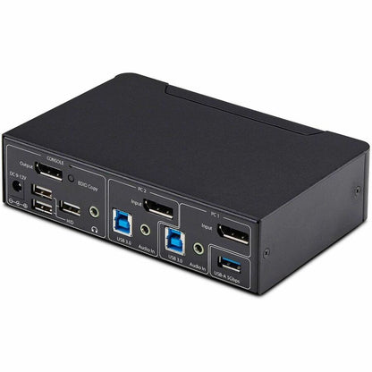 Right Image for StarTech.com 2-Port DisplayPort KVM Switch, 4K 60Hz, DP 1.2, HDCP 1.4, EDID Management, 2-Port USB 3.0 Hub, TAA