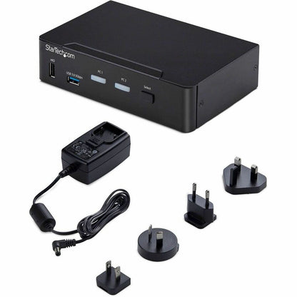 Alternate-Image2 Image for StarTech.com 2-Port DisplayPort KVM Switch, 4K 60Hz, DP 1.2, HDCP 1.4, EDID Management, 2-Port USB 3.0 Hub, TAA