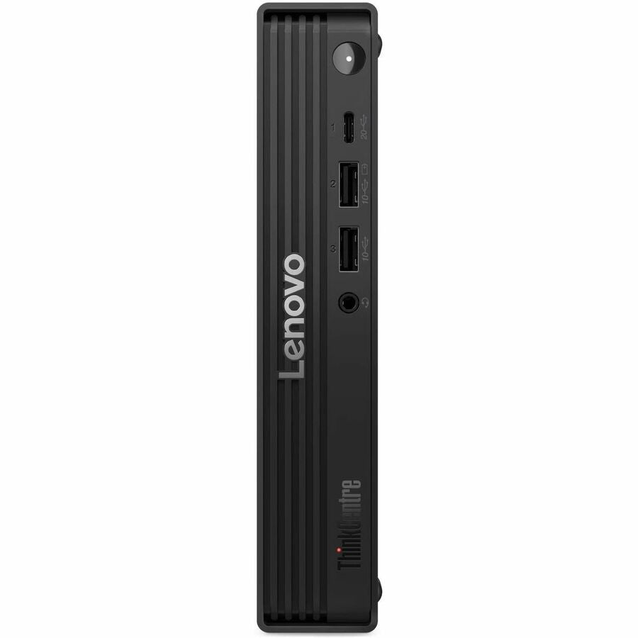 Front Image for Lenovo ThinkCentre M90q Gen 6 13AC001TUS Desktop Computer - Intel Core Ultra 5 235 - 32 GB - 512 GB PCI Express NVMe 4.0 x4 SSD - Tiny - Black