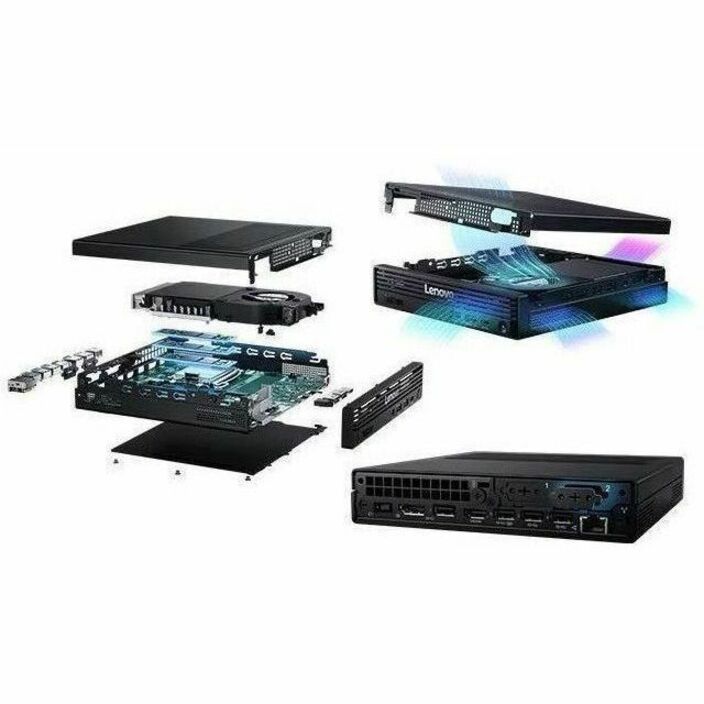 Alternate-Image2 Image for Lenovo ThinkCentre M90q Gen 6 13AC001TUS Desktop Computer - Intel Core Ultra 5 235 - 32 GB - 512 GB PCI Express NVMe 4.0 x4 SSD - Tiny - Black