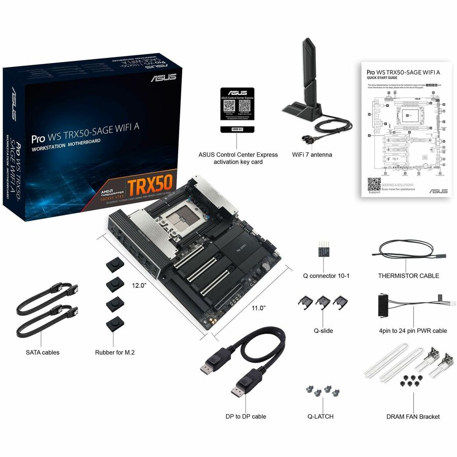 Alternate-Image5 Image for Asus Pro WS TRX50-SAGE WIFI A Workstation Motherboard - AMD TRX50 Chipset - Socket sTR5 - SSI CEB