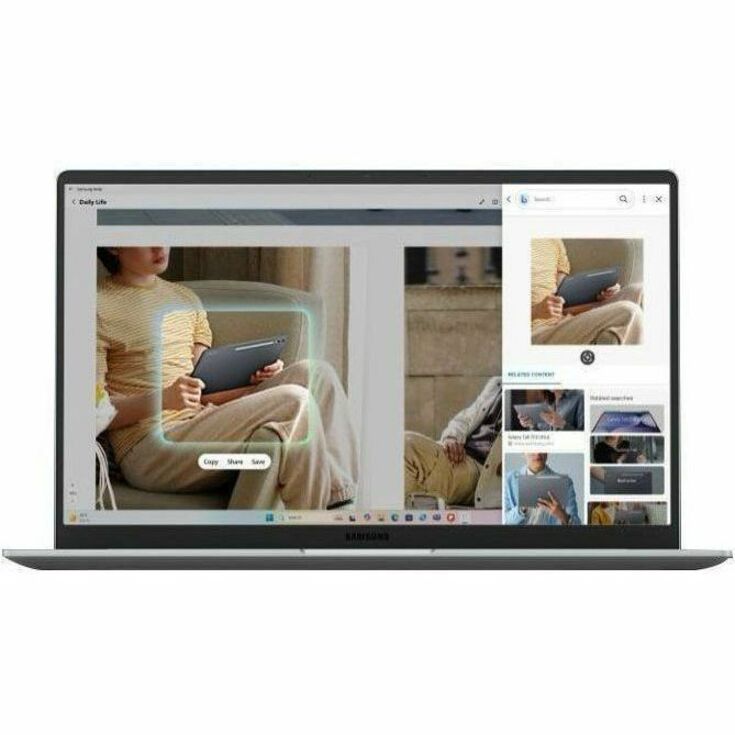 Front Image for Samsung Galaxy Book5 NP754XHD-KB3US 15.6" Notebook - Full HD - Intel Core Ultra 7 255U - 16 GB - 512 GB SSD - Silver