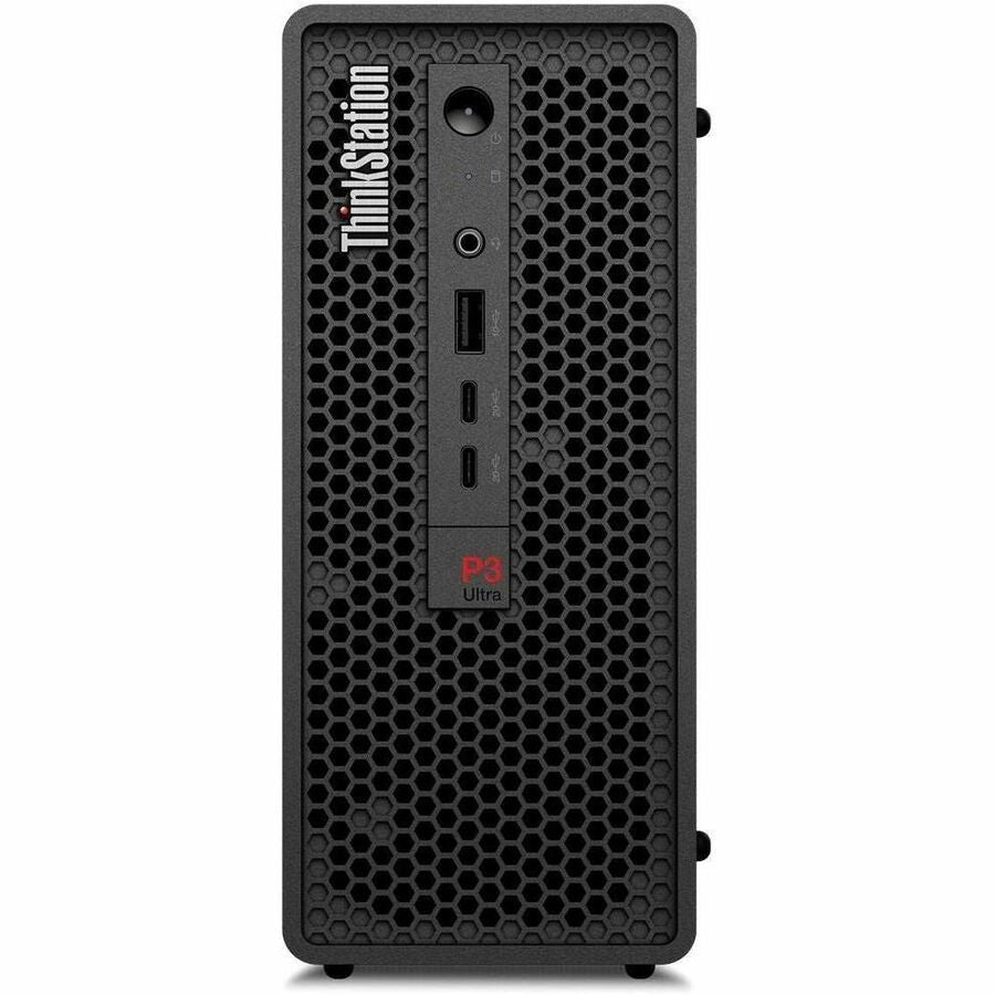 Front Image for Lenovo ThinkStation P3 Ultra Gen 2 30J5005MUS Workstation - 1 x Intel Core Ultra 9 285 - 64 GB - 2 TB SSD - Small Form Factor