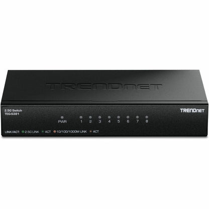 Alternate-Image3 Image for TRENDnet 8-Port 2.5Gb Switch, TEG-S381, 8 x 2.5G RJ45 Ports, 40Gbps Switching Capacity, NDAA + TAA Compliant, Ethernet Splitter, for Game Console, NAS, PC, Lifetime Protection