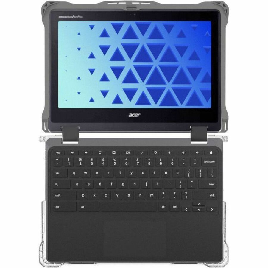 Alternate-Image2 Image for MAXCases Extreme Shell-FL Chromebook Case for Acer R857T/R857TN Chromebook 12" (Grey)