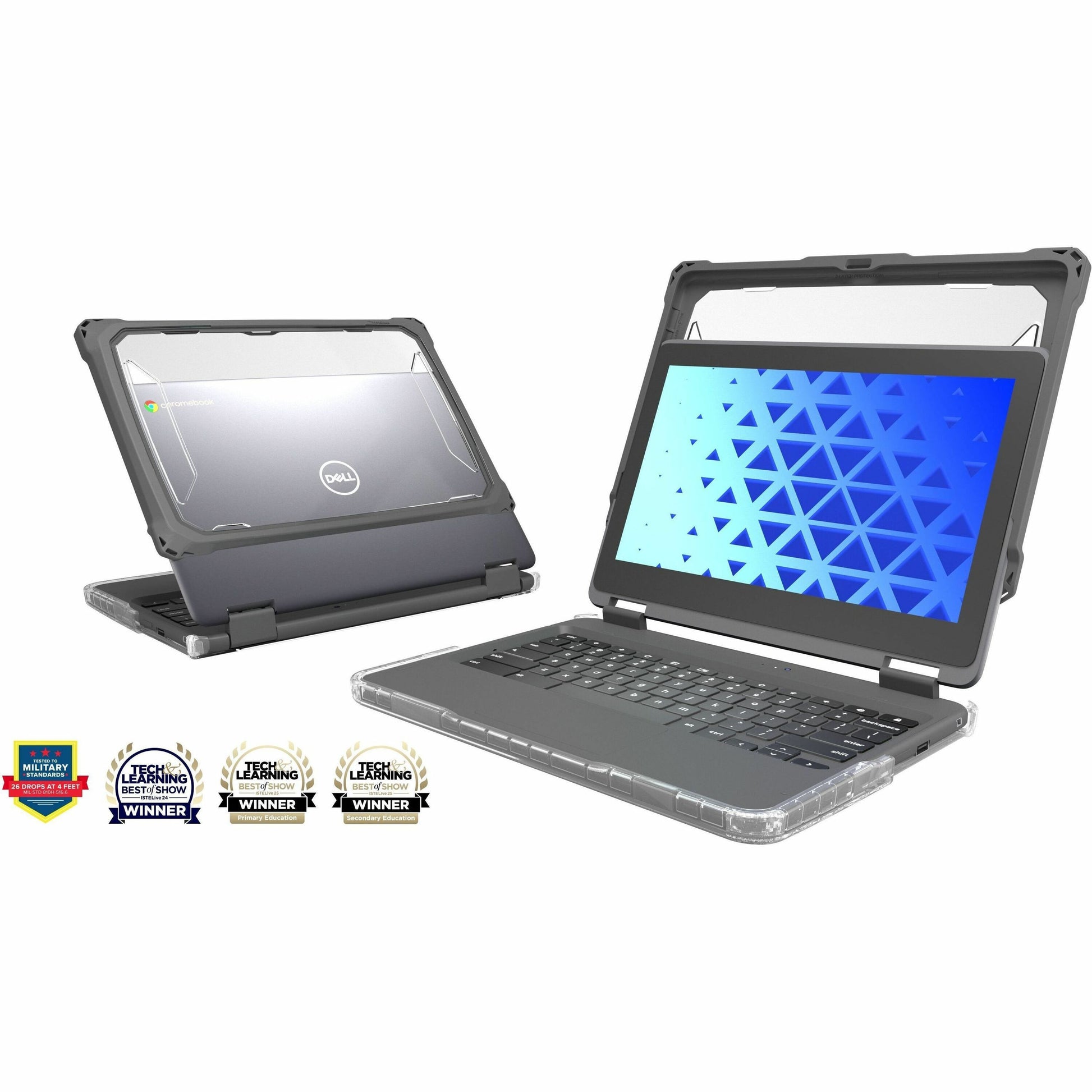 Main Image for MAXCases Extreme Shell-FL for Dell 3100/3110/3120 Chromebook 2:1 Convertible 11.6" (Grey)