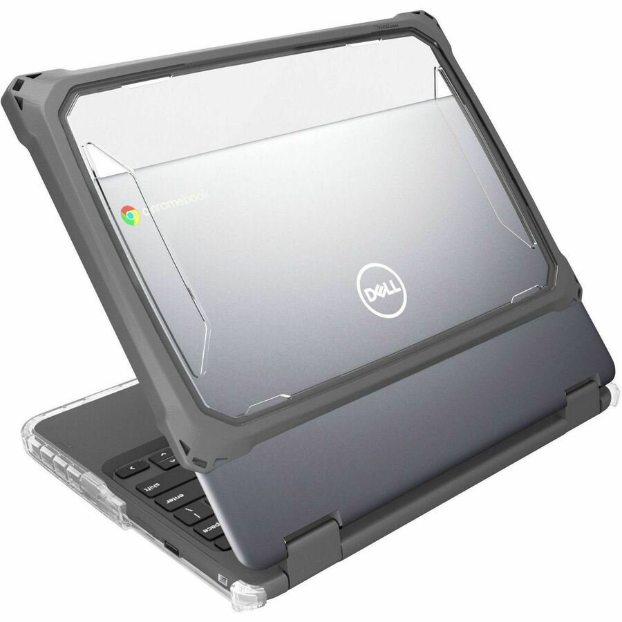 Top Image for MAXCases Extreme Shell-FL for Dell 3100/3110/3120 Chromebook 2:1 Convertible 11.6" (Grey)