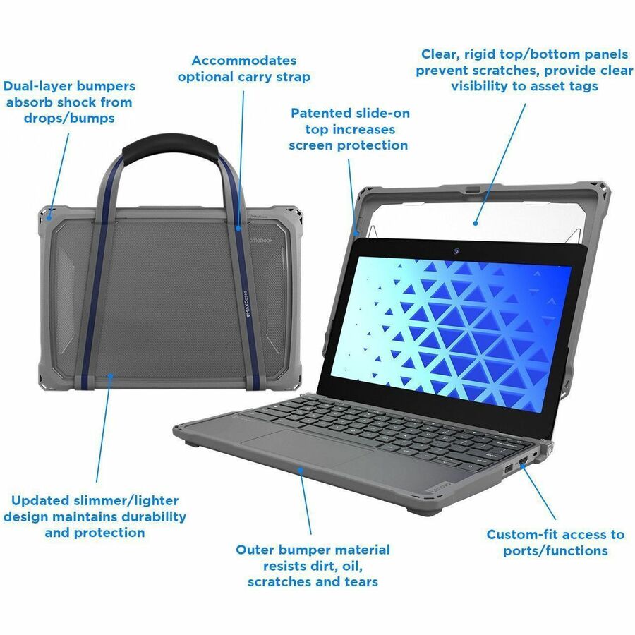 Alternate-Image2 Image for MAXCases Extreme Shell-F3 Chromebook Case for Dell Pro 14" (Windows/PC 14250) (Grey)
